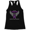 my hero is now my angel pancreatic cancer awareness Racerback Tank