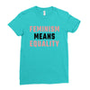 Feminism Means Equality Ladies Fitted T-Shirt