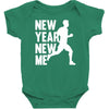 new year, new me running fitness Baby Bodysuit