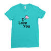 I LOVE YOU Ladies Fitted T-Shirt