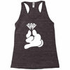 cartoon hands holding diamond Racerback Tank