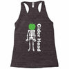 ciderhead cider drinking skeleton and apple Racerback Tank