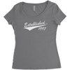 21st birthday apron established 1997 Women's Triblend Scoop T-shirt