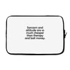 sarcasm and attitude Laptop sleeve