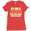 my job is top secret Ladies Fitted T-Shirt