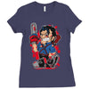evil cartoon Ladies Fitted T-Shirt