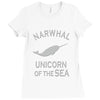narwhals Ladies Fitted T-Shirt