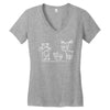 angry (2) Women's V-Neck T-Shirt