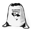 5 Percent Unicorn 95 Percent Ninja Drawstring Bags
