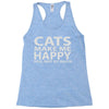 cats make me happy you, not so much Racerback Tank