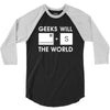 geeks will save the world mac version (2) 3/4 Sleeve Shirt