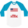 Stand For The Flag We Kneel For The Fallen 3/4 Sleeve Shirt