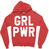 girl power white logo Zipper Hoodie