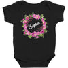 Floral Baby Name Baby Bodysuit