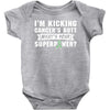 I Am Kicking Cancers Butt Whats Your Superpower ? Baby Onesie