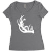 deer antler with buck forest Women's Triblend Scoop T-shirt