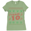 team 10 ugly christmas Ladies Fitted T-Shirt