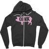 pig oink funny Zipper Hoodie