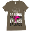 Reading Yoga Wine Balance Ladies Fitted T-Shirt