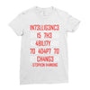 adapt or die encoded (white) Ladies Fitted T-Shirt