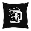 Saturday Beer Throw Pillow