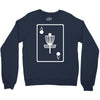 disc golf ace card target chains frisbee basket Crewneck Sweatshirt