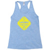 warning may...talking about fishing Racerback Tank