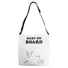 Baby On Board with Stork Adjustable Strap Totes