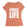 choose life Women's Triblend Scoop T-shirt