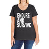 endure survive Ladies Curvy T-Shirt