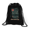 camp crystal lake Drawstring Bags
