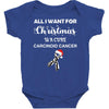 all i want for christmas is a cure carcinoid cancer Baby Bodysuit