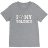 i love my soldier hunter camouflage V-Neck Tee