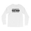 vegetarian ask yourself why not vegan food foodie tofu geek tee shirt Long Sleeve Shirts