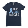 hope love cure stomach cancer awareness Ladies Fitted T-Shirt