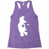 sax player lady face optical illusion Racerback Tank