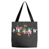 Femen with Flowers Tote Bags
