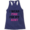 i wear pink for my aunt breast cancer Racerback Tank