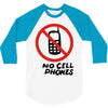 no cell phones 3/4 Sleeve Shirt