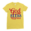 god bless america Ladies Fitted T-Shirt
