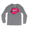 sexy lip biting Long Sleeve Shirts