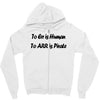 to err is human funny t shirt pirate humor parody s 3xl Zipper Hoodie