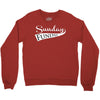 sunday funday (white) Crewneck Sweatshirt
