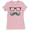 monsieur moustache Ladies Fitted T-Shirt