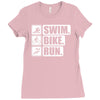 v6 swim bike run Ladies Fitted T-Shirt