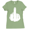 middle finger Ladies Fitted T-Shirt