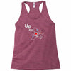 up and atom funny science best product Racerback Tank