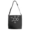 caffeine molecule gamer nerd geek science funny Adjustable Strap Totes