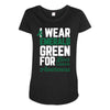 i wear emerald green for liver cancer awareness Maternity Scoop Neck T-shirt