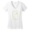 golden spiral Women's V-Neck T-Shirt